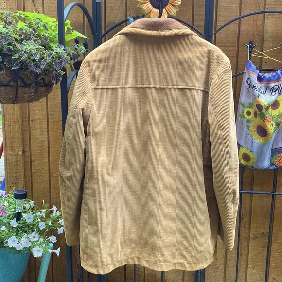 🎉HP🎉 Vintage Mens Tan Corduroy Removable Wool-lined Blazer - Picture 4 of 16